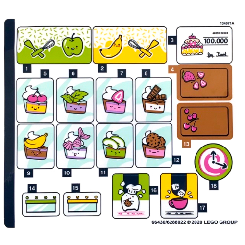 Lego Sticker Sheet for Set 41393-1