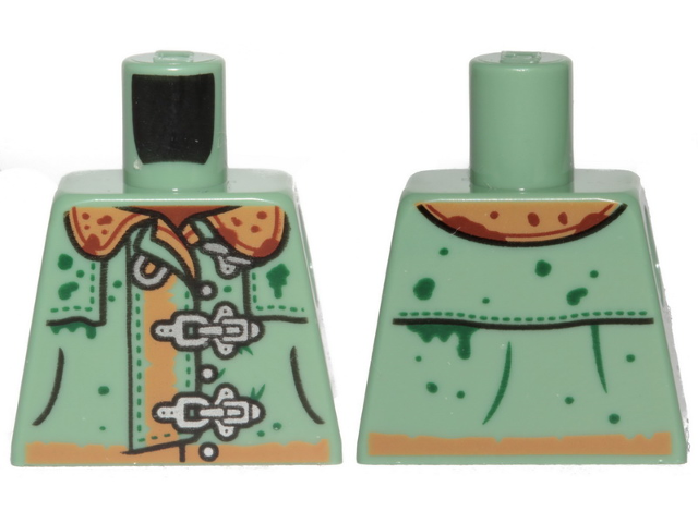 Lego Torso Raincoat and Buckles Pattern / Sand Green