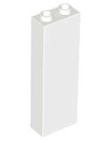 Lego Brick 1 x 2 x 5 / White