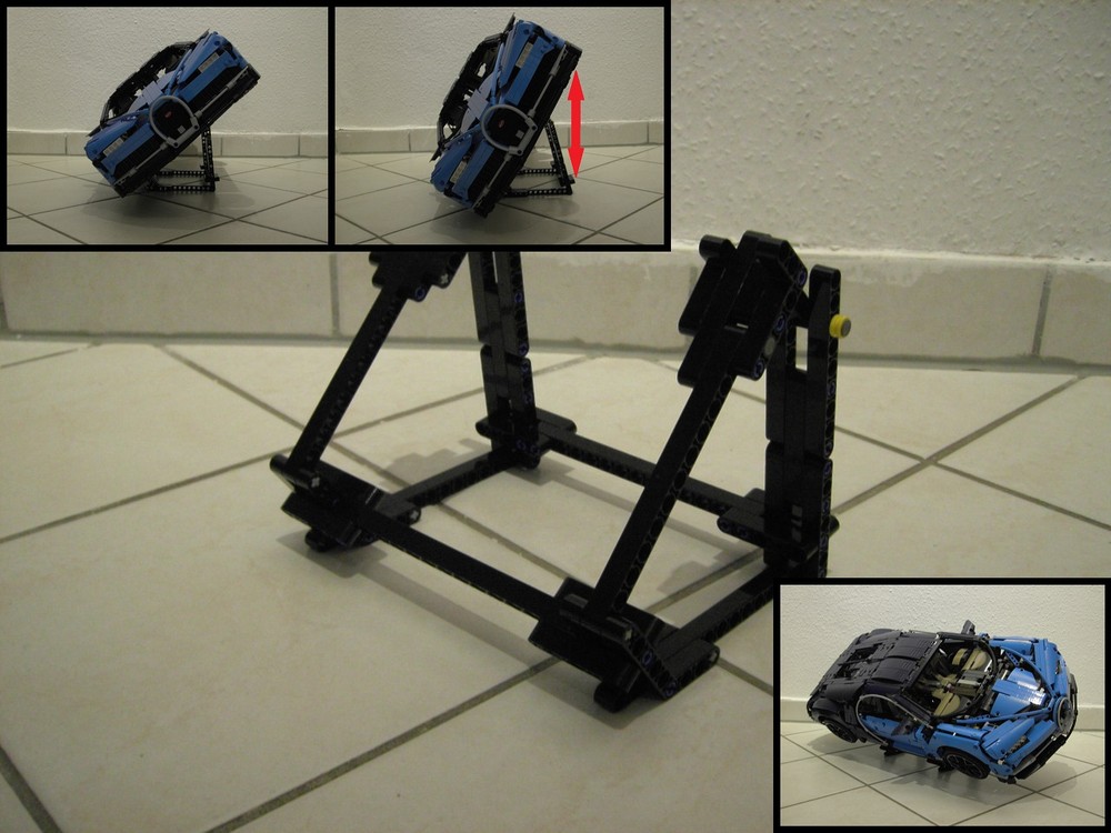 Lego Adjustable Side Vertical Stand for 42083 Bugatti Chiron