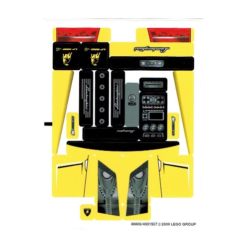 Lego Sticker Sheet for Set 8169-1 / [No Color/Any Color]