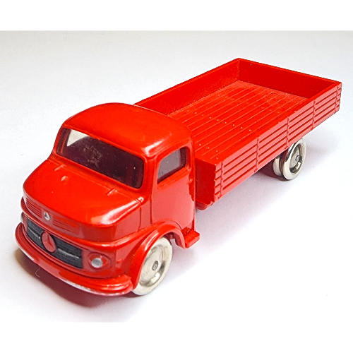 Lego HO Scale Mercedes Open Bed Truck - Red Flatbed / Red