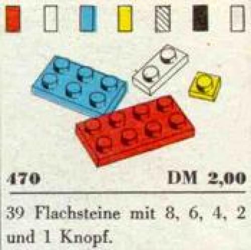 Lego 1 x 1, 1 x 2, 2 x 2, 2 x 3, 2 x 4 Plates (System)