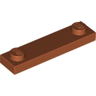 Lego Plate Special 1 x 4 with 2 Studs / Dark Orange