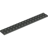 Lego Plate 2 x 16 / Dark Gray