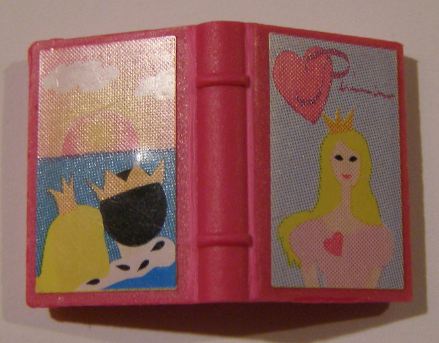 Lego Minifigure, Utensil Book 2 x 3 with Princess and Sunset Pattern (Stickers) - Set 7578 / Magenta