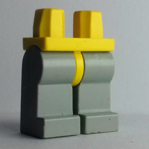 Lego Hips and Light Gray Legs / Yellow