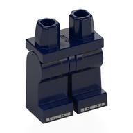 Lego Hips and Dark Blue Legs with Pockets, Knee Pads, Silver Toes Print / Dark Blue