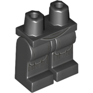 Lego Hips and Black Legs with Dark Bluish Gray Lines Print / Black