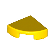 Lego Tile Round 1 x 1 Quarter / Yellow