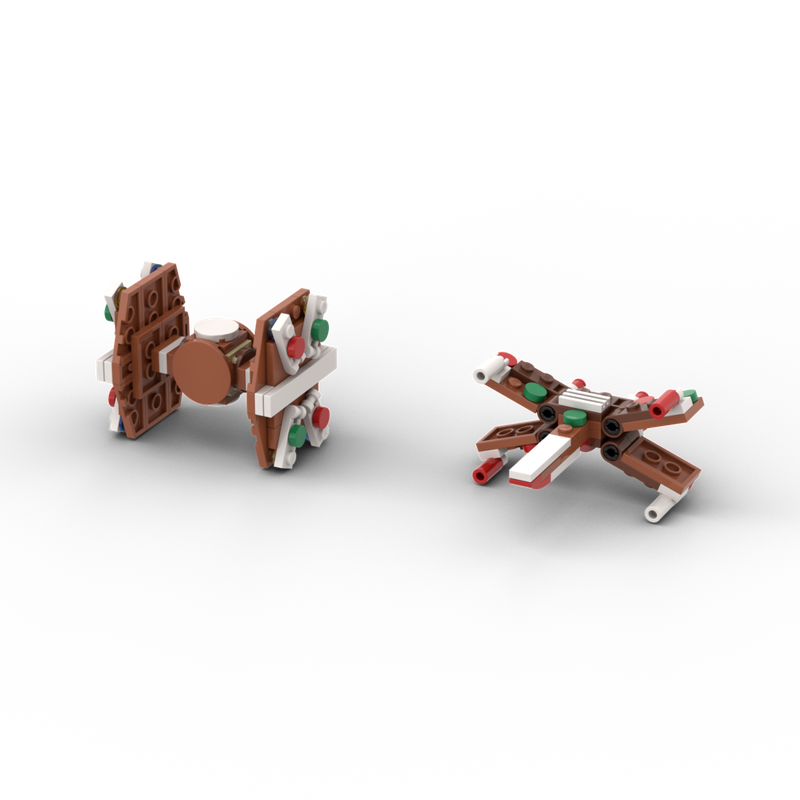 Lego Gingerbread Tie and X Wing