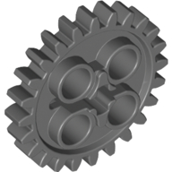 Lego Technic Gear 24 Tooth [New Style with Single Axle Hole] / Dark Bluish Gray