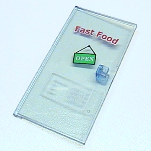 Lego Door 1 x 4 1/2 x 6 with Fast Food Print