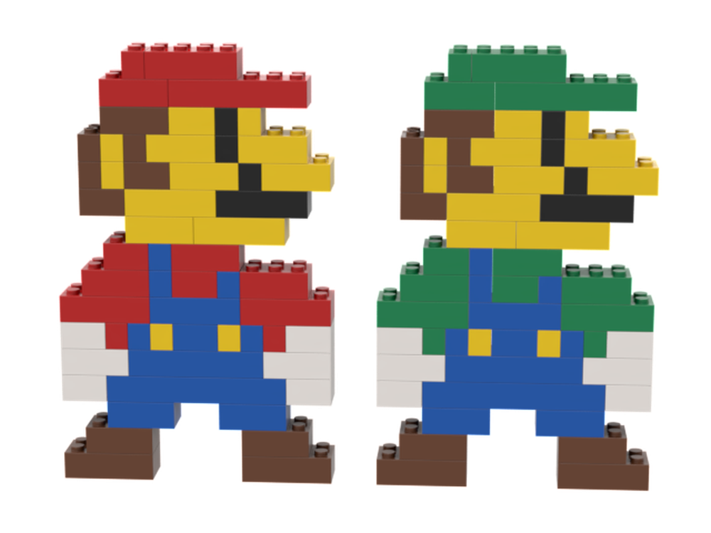 Lego pixelredandgreenmen