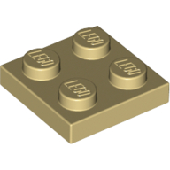 Lego Plate 2 x 2 / Tan