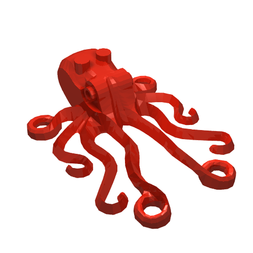 Lego Animal, Octopus [Plain] / Red