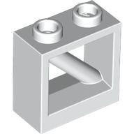 Lego Fence 1 x 2 x 1 2/3 with 45° Diagonal Bar / White