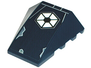 Lego Wedge 4 x 4 Triple Curved No Studs with Hexagonal SW Confederacy (CIS) Pattern (Sticker) - Sets 7256 / 7283