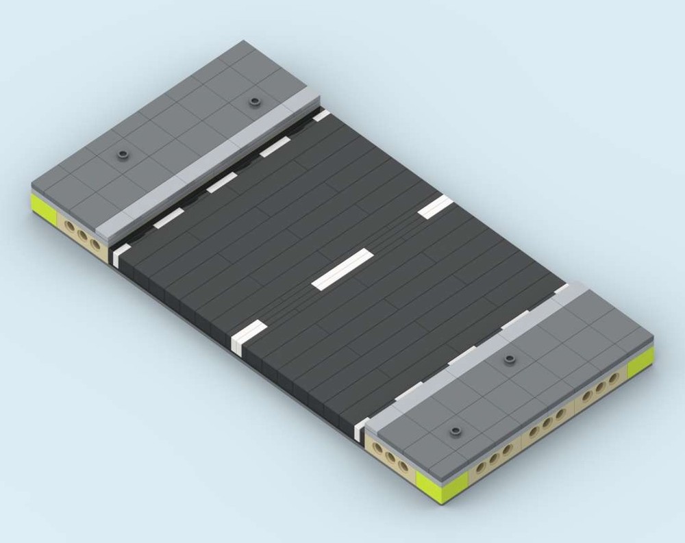 Lego MILS half Road Straight 20 Studs Wide
