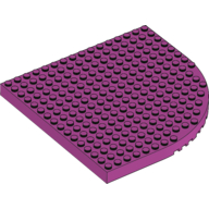Lego Brick Round Corner 16 x 16 / Magenta