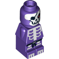 Lego Microfig Skeleton General Print / Dark Purple