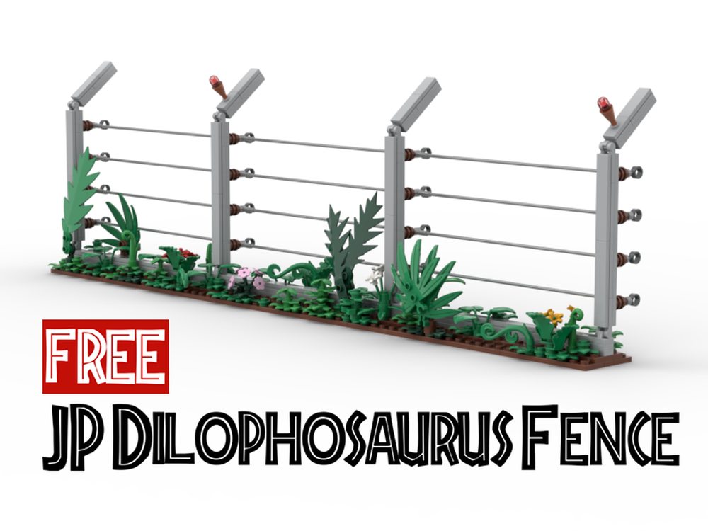 Lego JP Dilophosaurus Fence
