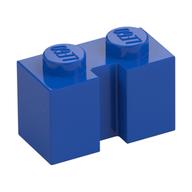 Lego Brick Special 1 x 2 with Groove / Blue