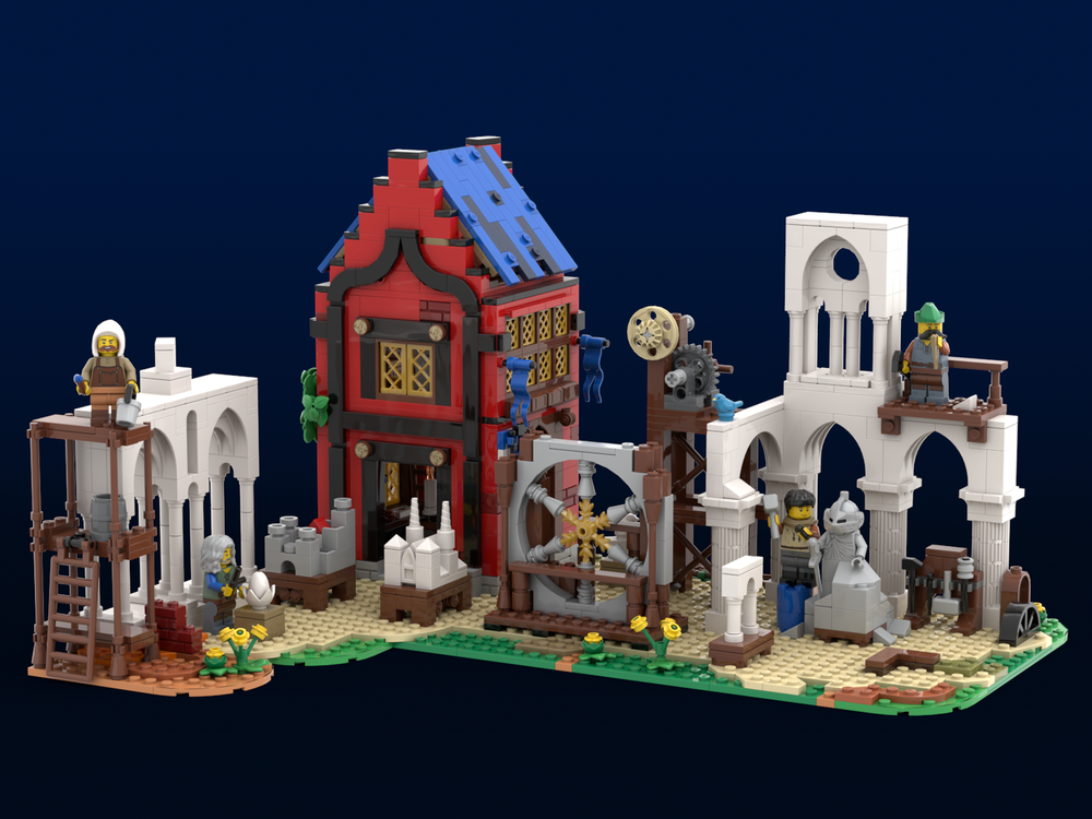 Lego Medieval Stonemasons School