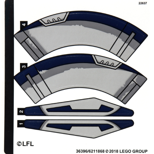 Lego Sticker Sheet for Set 75199-1