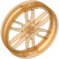 Lego Wheel 75 x 17 Motorcycle / Trans-Orange