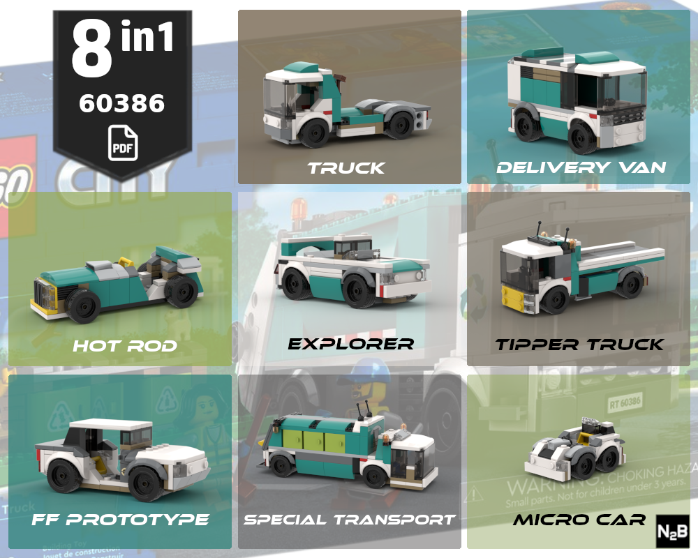 Lego 60386 builder's pack 8in1