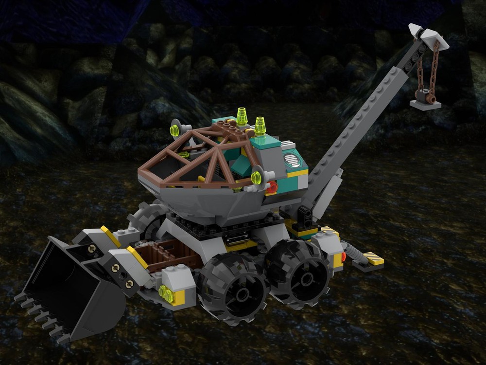 Lego Rock Raiders Loader Dozer Cavern Crane