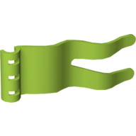 Lego Duplo Flag Wavy 2 x 5 with Slits / Lime