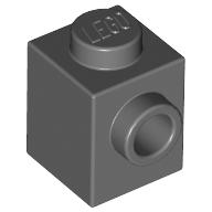 Lego Brick Special 1 x 1 with Stud on 1 Side / Dark Bluish Gray