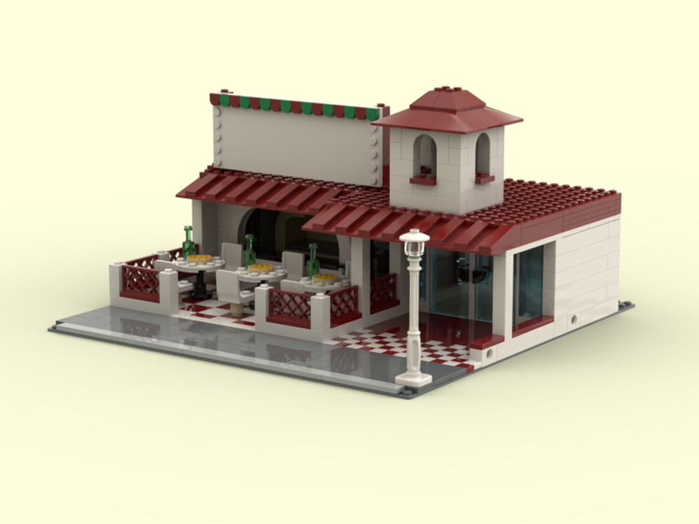 Lego 6350 Pizzeria - Modular Remake