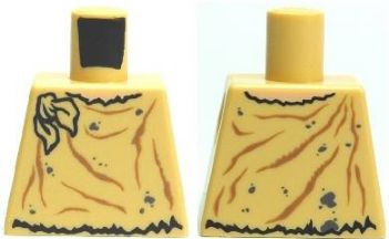 Lego Torso Harry Potter Dobby, Knot Tied at Shoulder Pattern / Tan