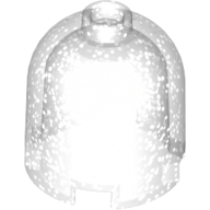 Lego Brick Round 2 x 2 x 1 2/3 Dome Top, Hollow Stud / Glitter Trans-Clear