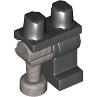 Lego Left Leg, Flat Silver Pirate Peg Leg, and Black Hips / Black