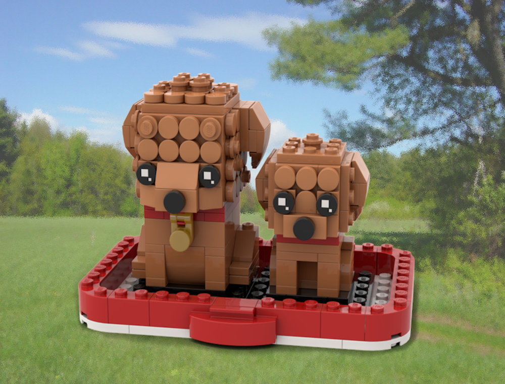 Lego Goldendoodle and Puppy