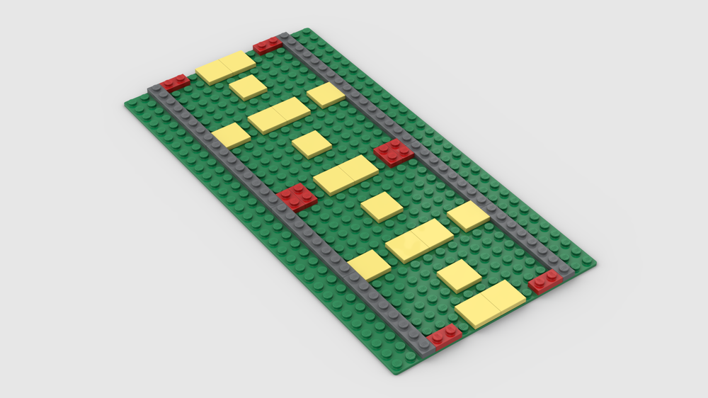 Lego Ballasted Straight Track Baseplates (16x32)