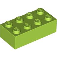 Lego Brick 2 x 4 / Lime