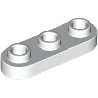 Lego Plate Special 1 x 3 Rounded with 3 Open Studs / White
