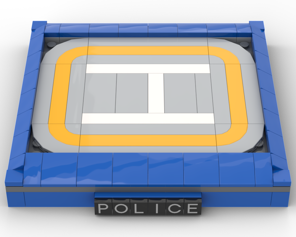 Lego Police Building Rooftop Helipad