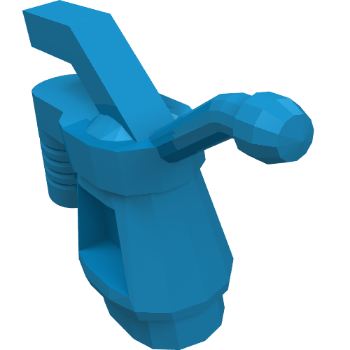 Lego Tool Oil Can [Ribbed Handle] / Dark Azure