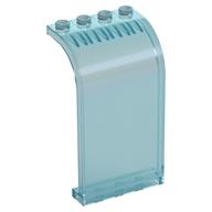 Lego Panel 3 x 4 x 6 Curved Top / Opal Trans-Light Blue