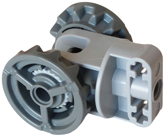 Lego Technic Large Rotation Joint Socket with Pin Hole and 2 Axle Holes with Dark Bluish Gray Gears (69787 / 69788)