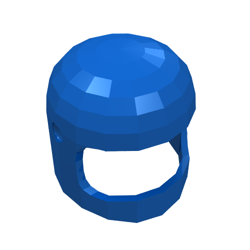 Lego Helmet Classic with Thin Chin Guard and Visor Dimples / Blue