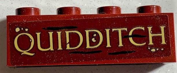Lego Brick 1 x 4 with 'QUIDDITCH' Pattern (Sticker) - Set 75978