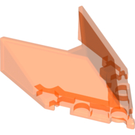 Lego Windscreen 6 x 4 x 1 1/3 Pointed / Trans-Neon Orange