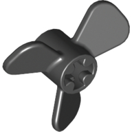 Lego Propeller 3 Blade 3 Diameter with Axle Cross / Black